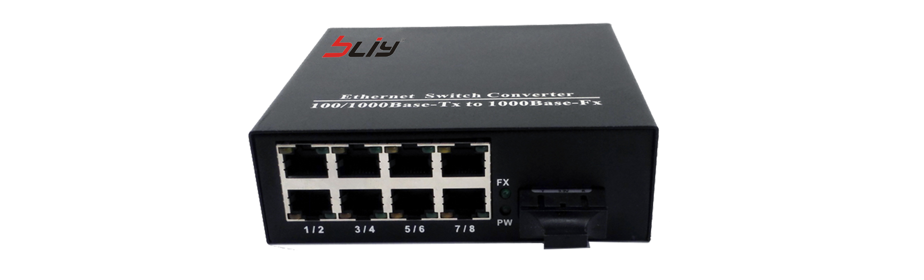 10/100/1000M 1 fiber port and 8 Ethernet ports dual fiber Fiber Optic Switch