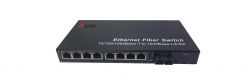 1 1.25G  fiber port 8 10/100M POE ports dual fiber POE switch