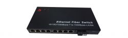 1 1.25G  fiber port 8 10/100M POE ports single fiber POE switch