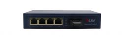 10/100/1000M 1 1.25G fiber port and 4 10/100M Ethernet ports dual  fiber Fiber Optic Switch