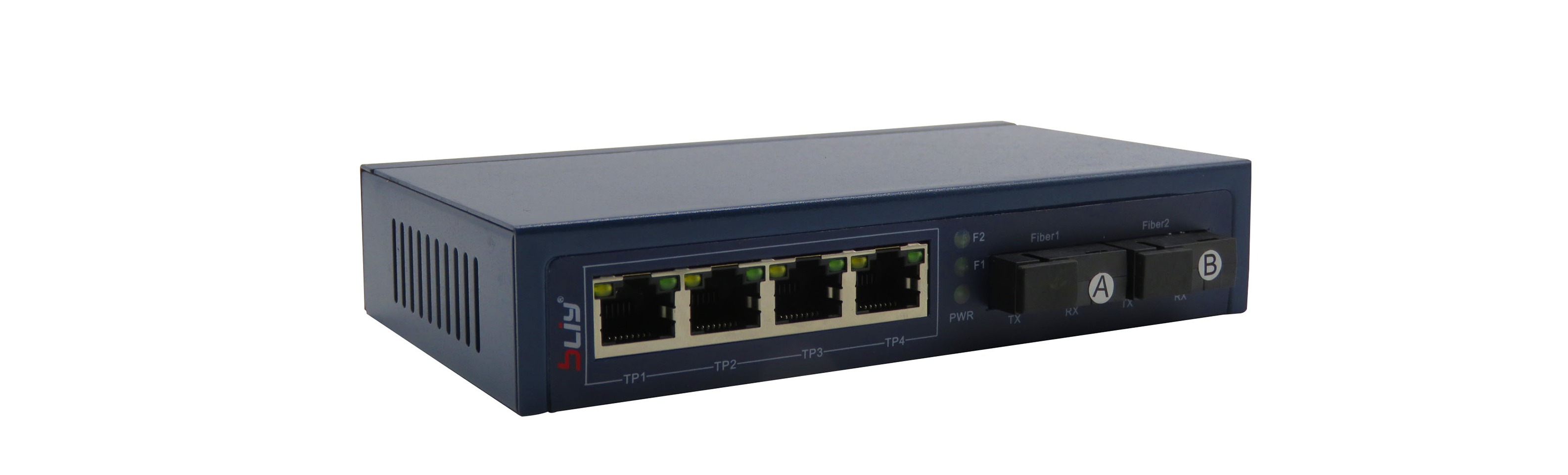 10/100/1000M 2 1.25G fiber port and 4 10/100M Ethernet ports single fiber Fiber Optic Switch