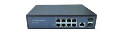 Smart 8 port Desktop Gigabit POE switch sfp to RJ45 Smart Managed 8 Port POE Switch with 2 sfp ports and 8 RJ45