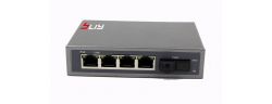 10/100M 1 fiber port 4 POE port sigle fiber POE switch