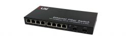 10/100/1000M 2 1.25G Ethernet ports and 8 10/100M fiber ports dual Fiber Optic Switch